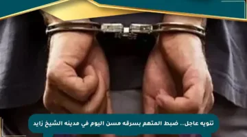 تنويه عاجل.. ضبط المتهم بسرقة مسن اليوم في مدينة الشيخ زايد